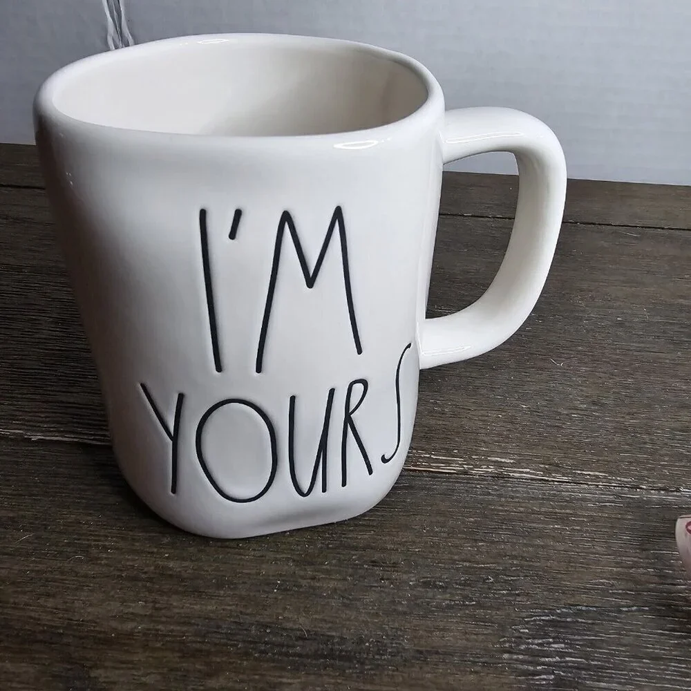 NWT Rae Dunn Artisan I'm Yours Valentine's Day Mug Heart Icon Double Sided